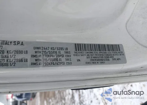 2017 Ram Promaster City Tradesman из США, поврежденный, VIN ZFBERFABXH6F42056